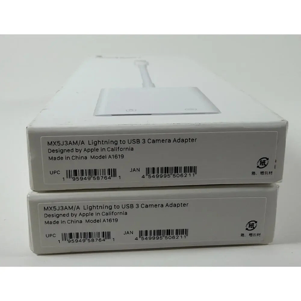 Apple Lightning Digital AV and USB 3 Camera Adapter 2x Lot A1619 A1438 Apple OEM